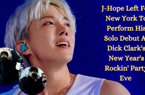 J-hope performing at New York this New Year's Eve at Dick Clark's Party