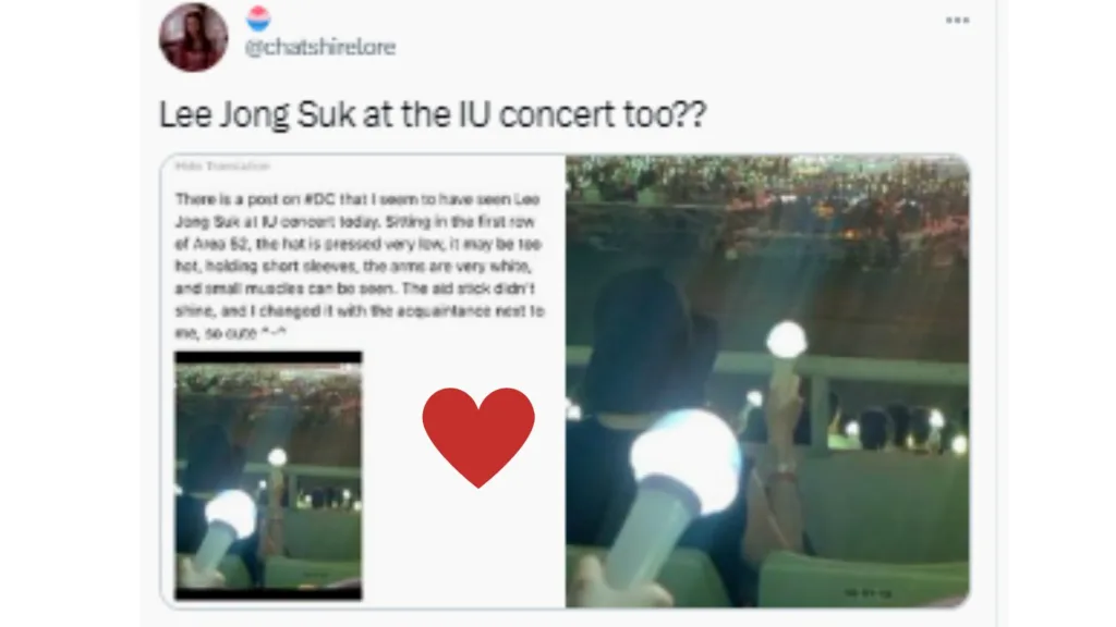 Lee Jong Suk At IU Concert