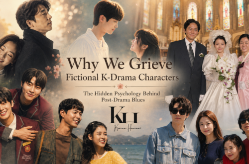 Collage of popular K-drama characters including Goblin, Lovely Runner, When Life Gives You Tangerines, True Beauty, Our Beloved Summer, and Hotel del Luna, with the title "Why We Grieve Fictional K-Drama Characters."