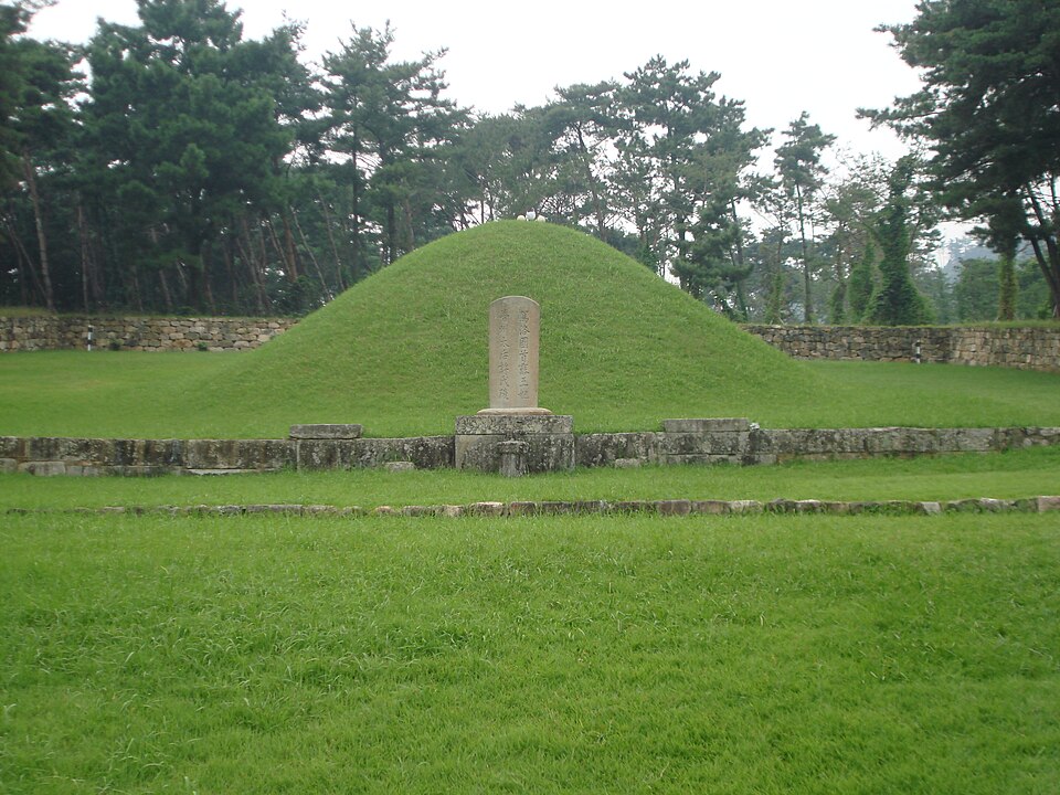 Tomb of Queen Heo Hwang-ok in Gimhae, South Korea, believed to be the resting place of the legendary queen who linked India and Korea.